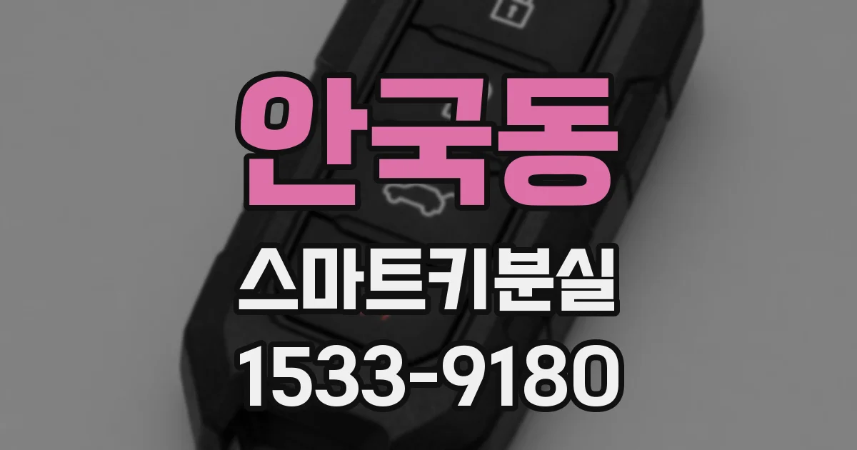 안국동 스마트키분실