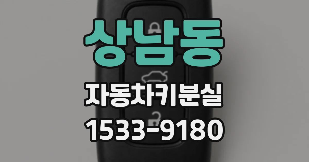 상남동 자동차키분실