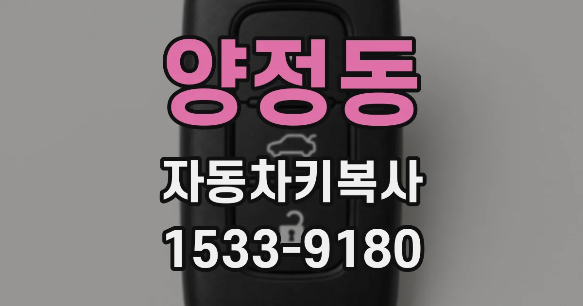 양정동 자동차키복사