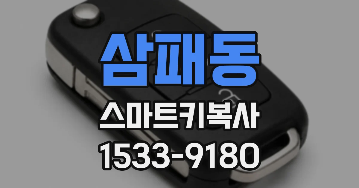 삼패동 스마트키복사