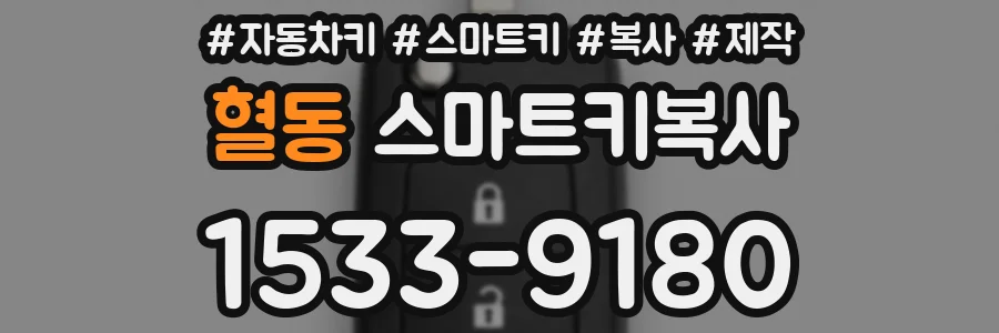 혈동 스마트키복사