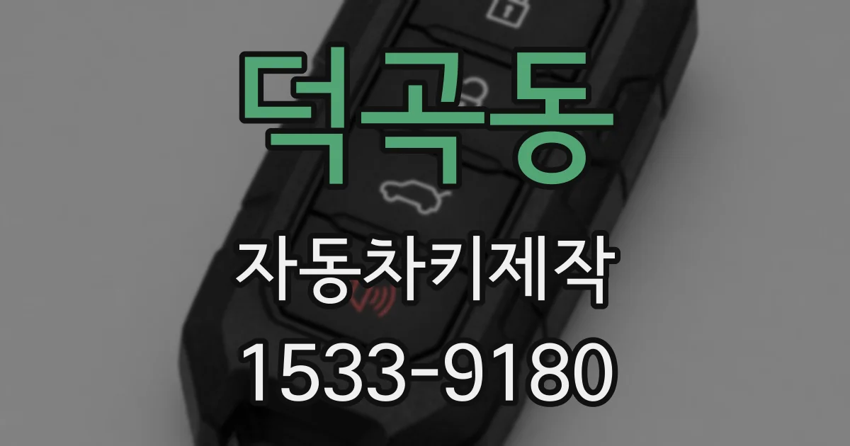 덕곡동 자동차키제작