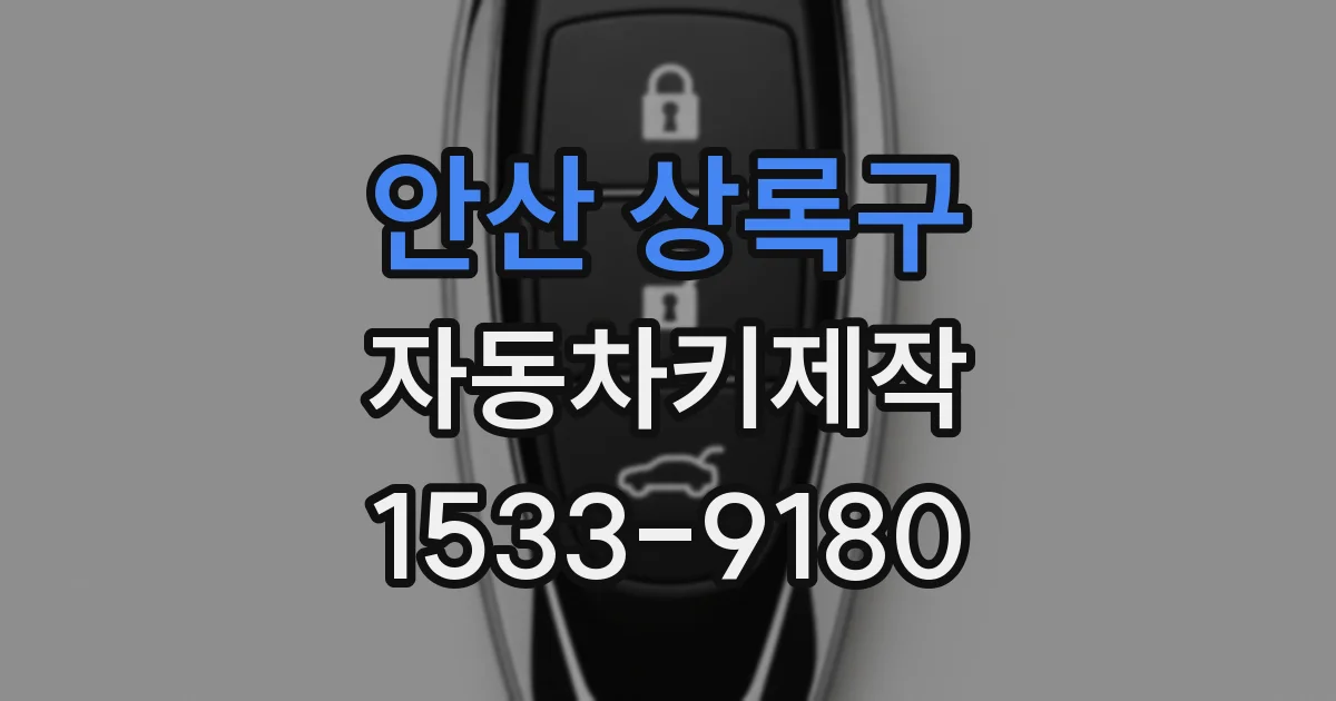 안산 상록구 자동차키제작