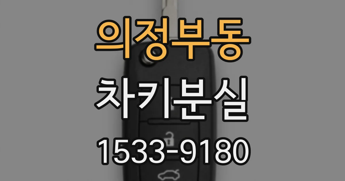 의정부동 차키분실