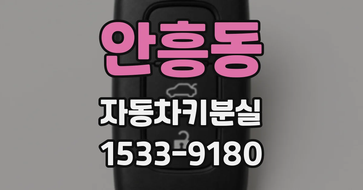 안흥동 자동차키분실