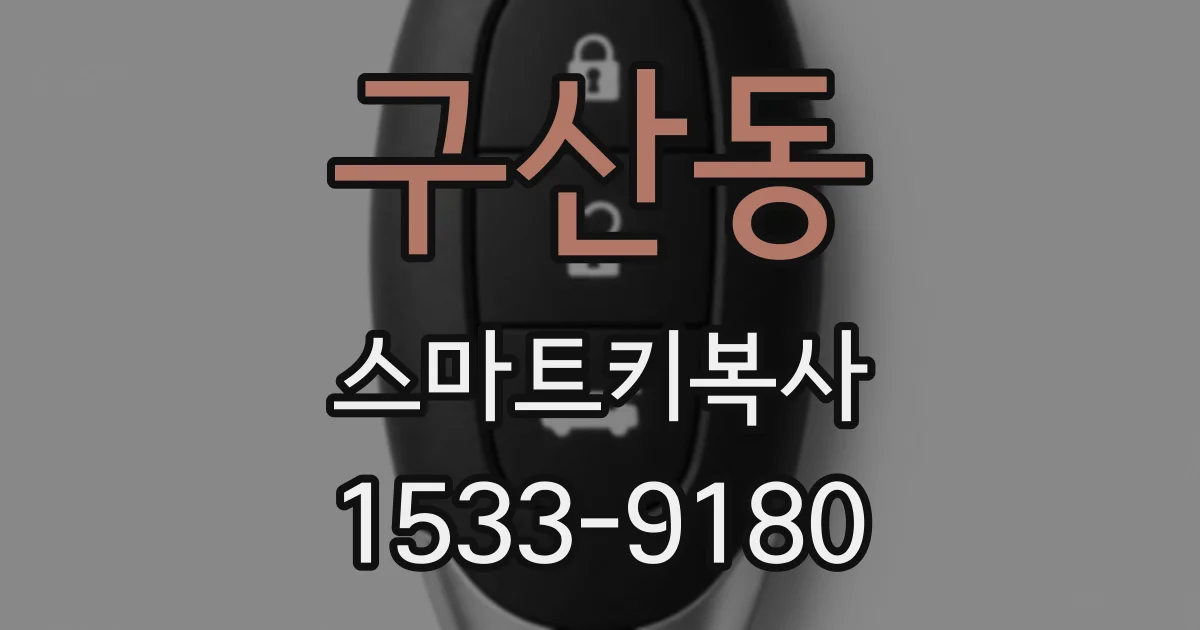 구산동 스마트키복사