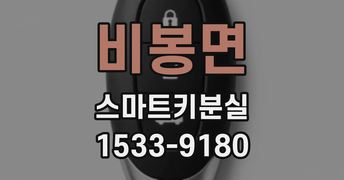 비봉면 스마트키분실