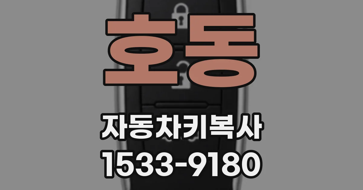 호동 자동차키복사