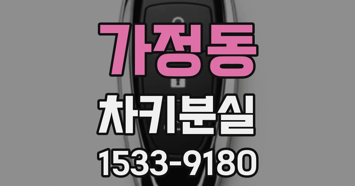가정동 차키분실