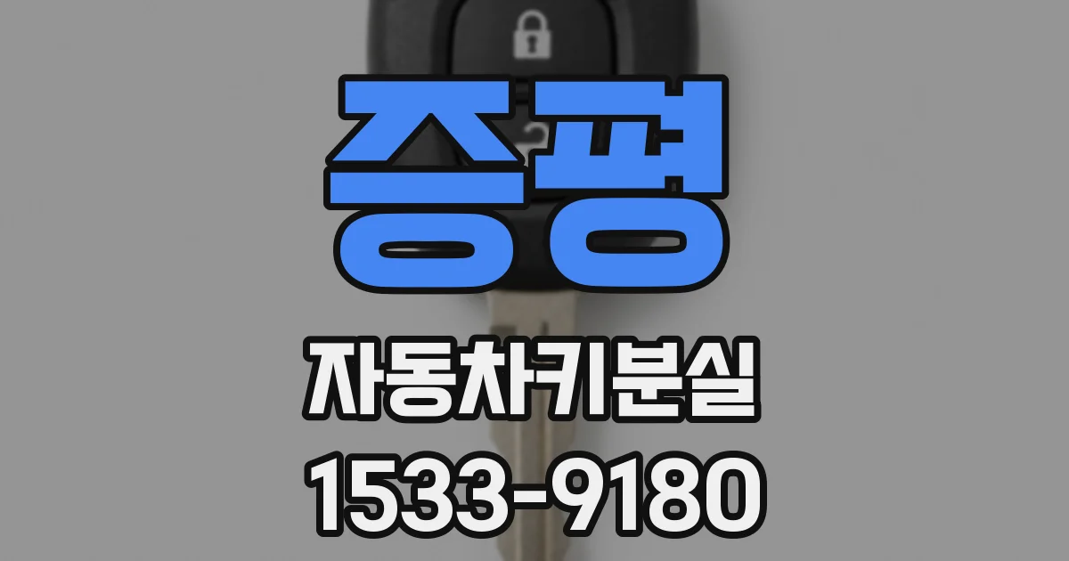증평 자동차키분실