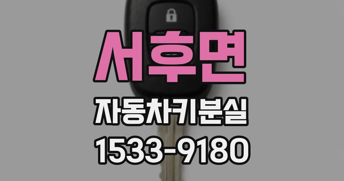 서후면 자동차키분실