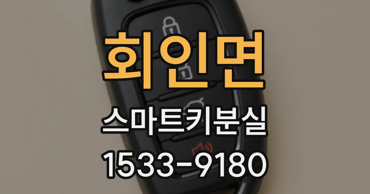 회인면 스마트키분실
