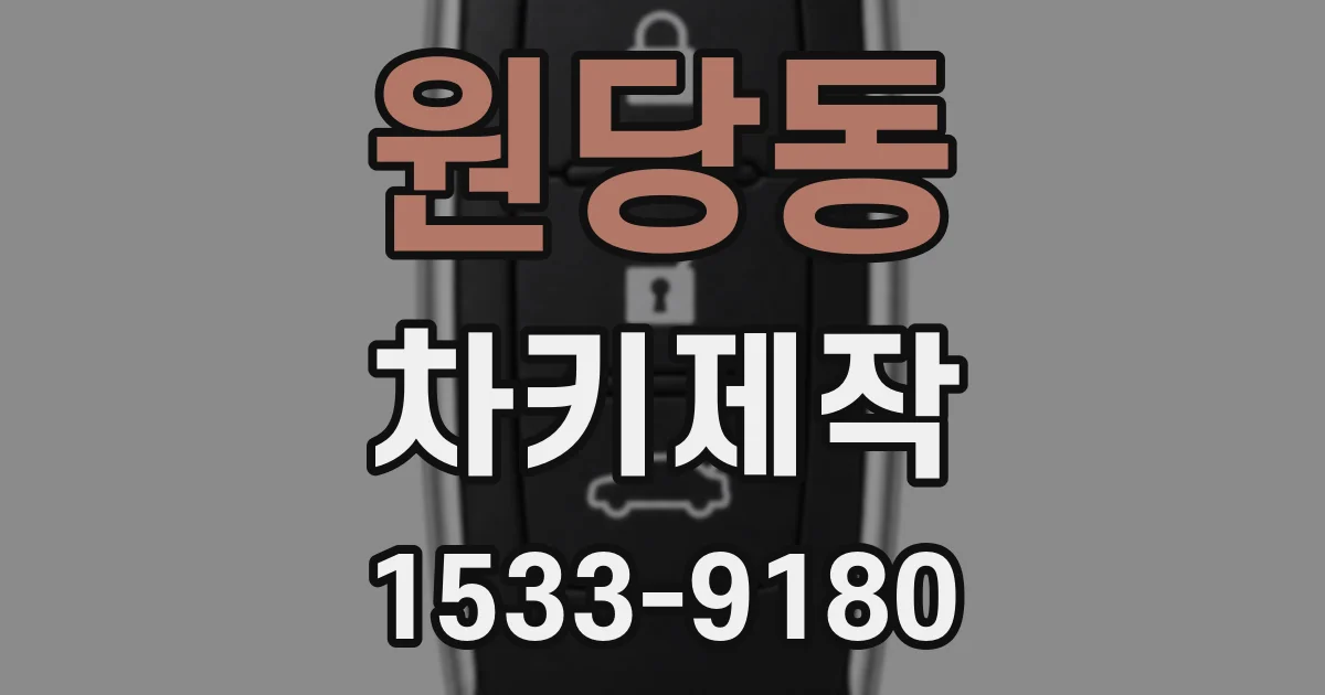 원당동 차키제작