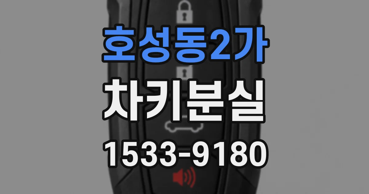 호성동2가 차키분실