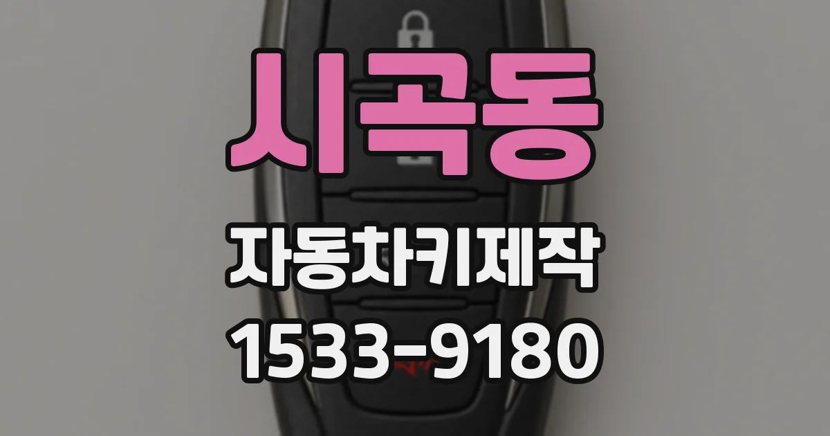 시곡동 자동차키제작