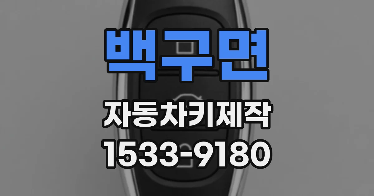 백구면 자동차키제작