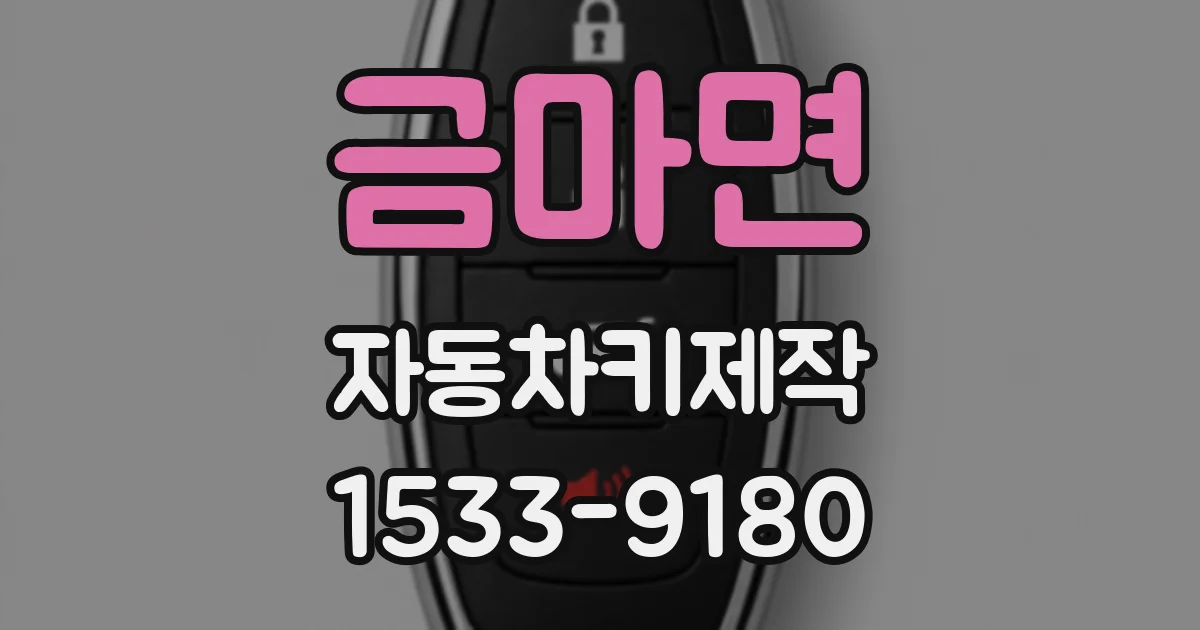 금마면 자동차키제작