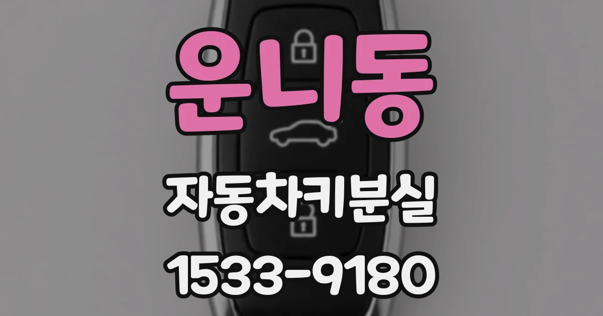 운니동 자동차키분실