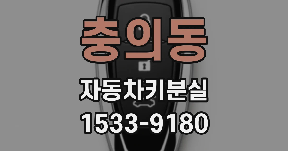 충의동 자동차키분실