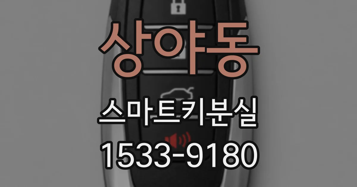 상야동 스마트키분실