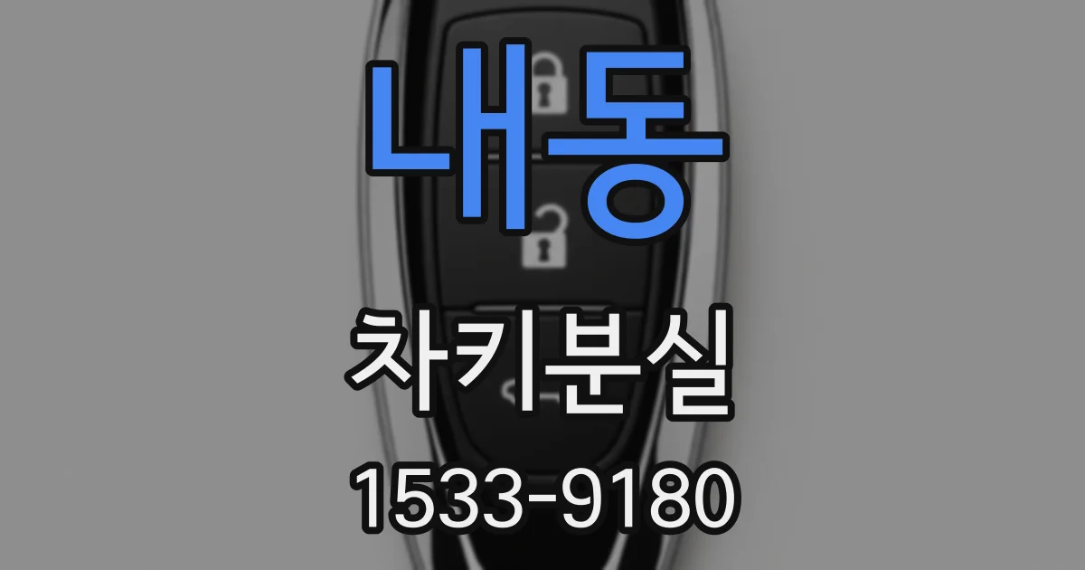 내동 차키분실
