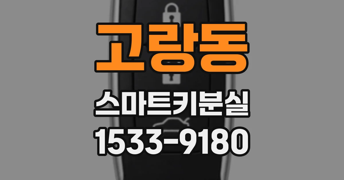 고랑동 스마트키분실