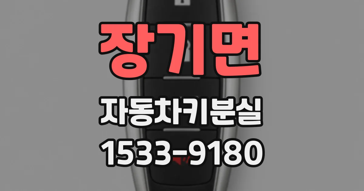 장기면 자동차키분실