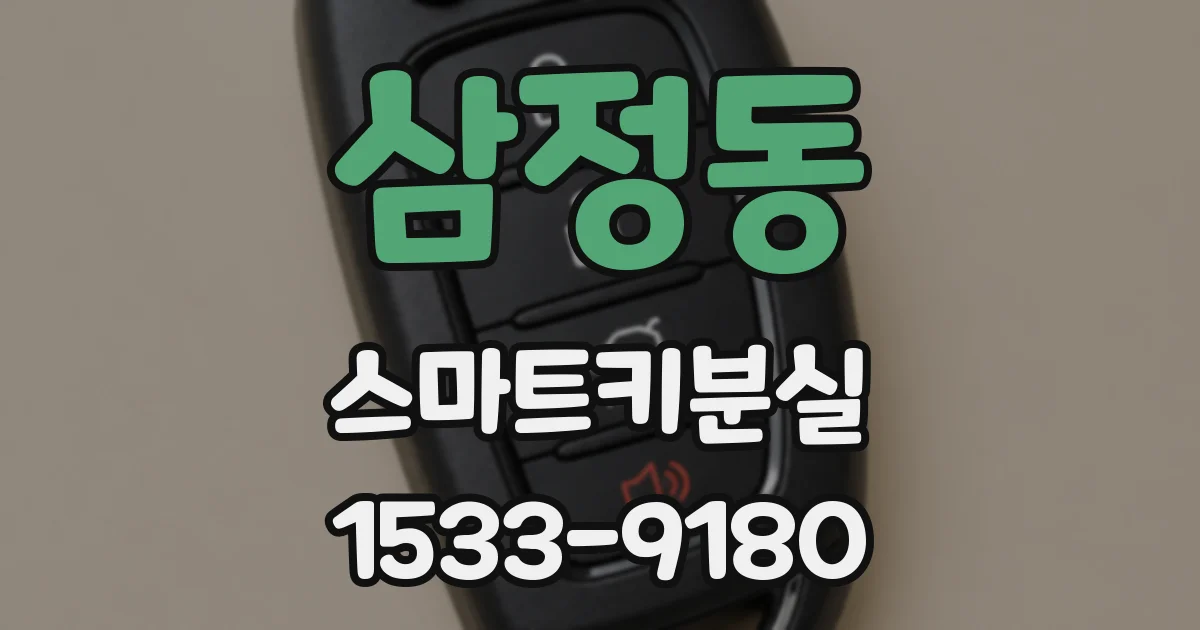 삼정동 스마트키분실