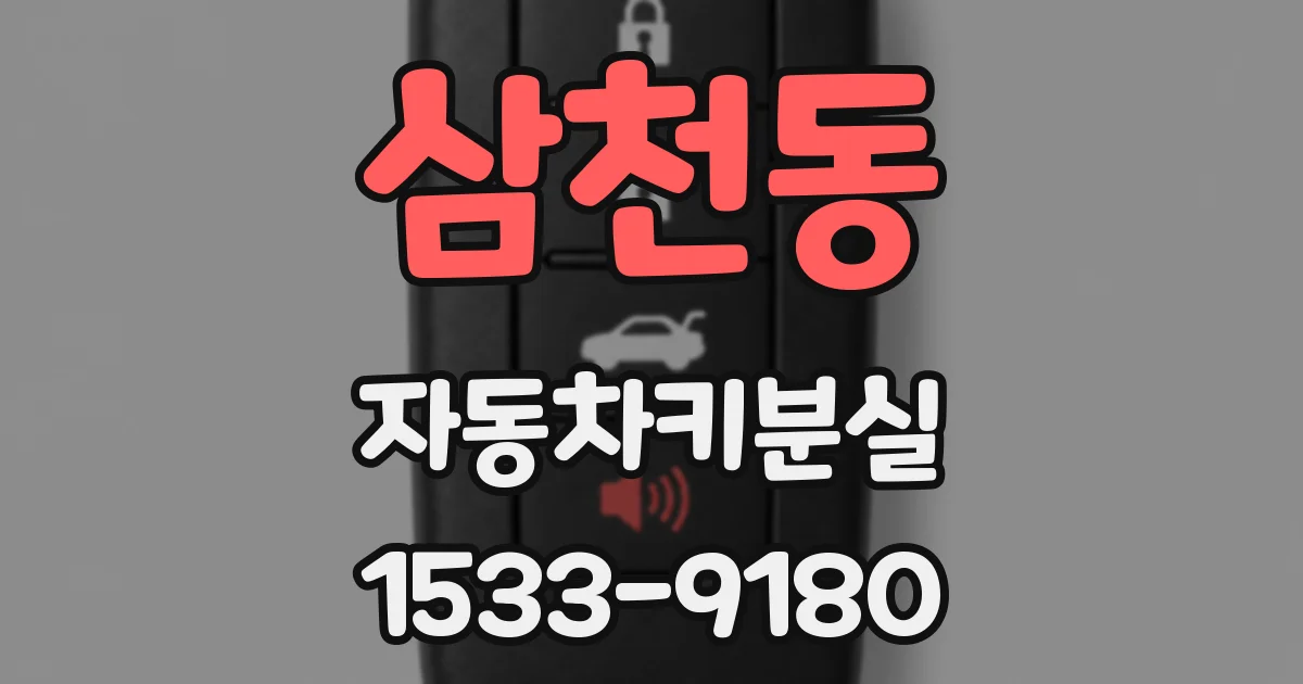 삼천동 자동차키분실