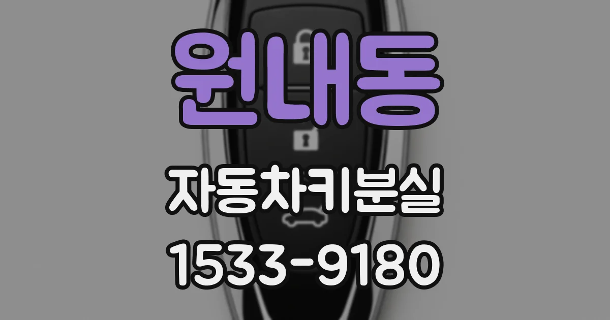 원내동 자동차키분실