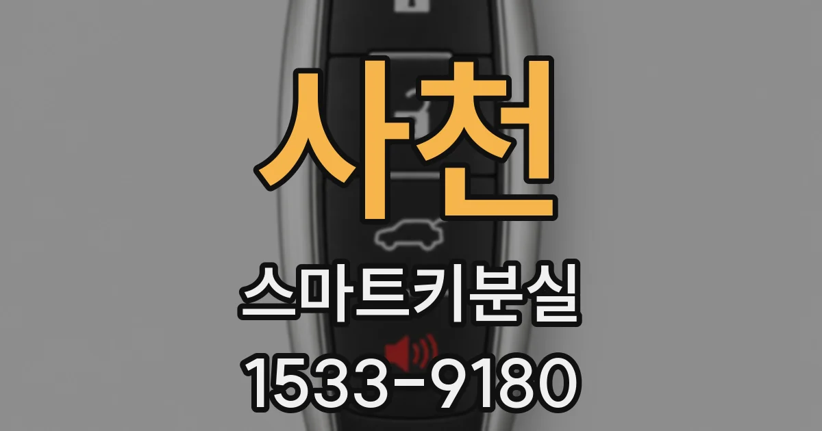 사천 스마트키분실
