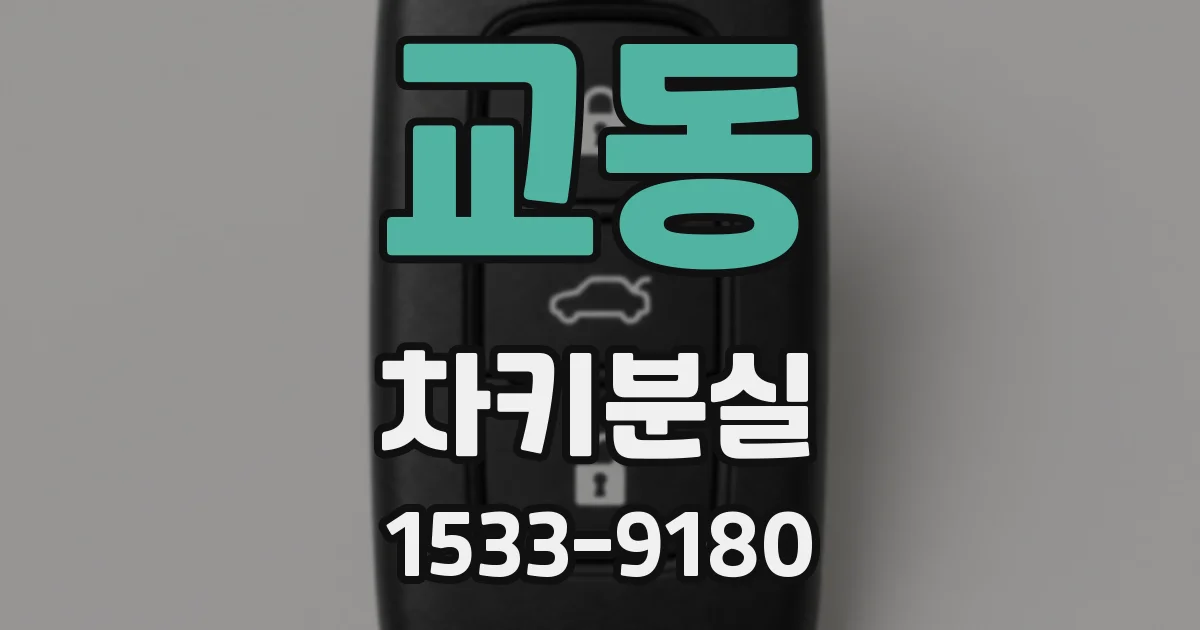 교동 차키분실