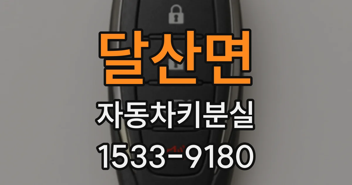 달산면 자동차키분실