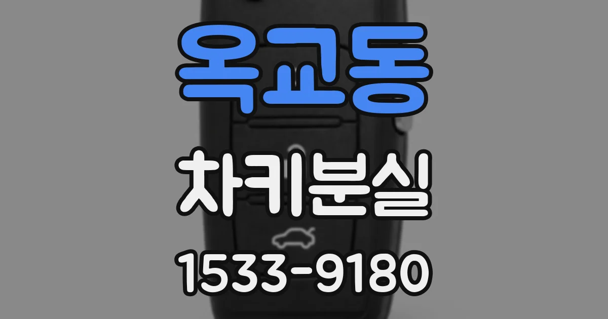 옥교동 차키분실