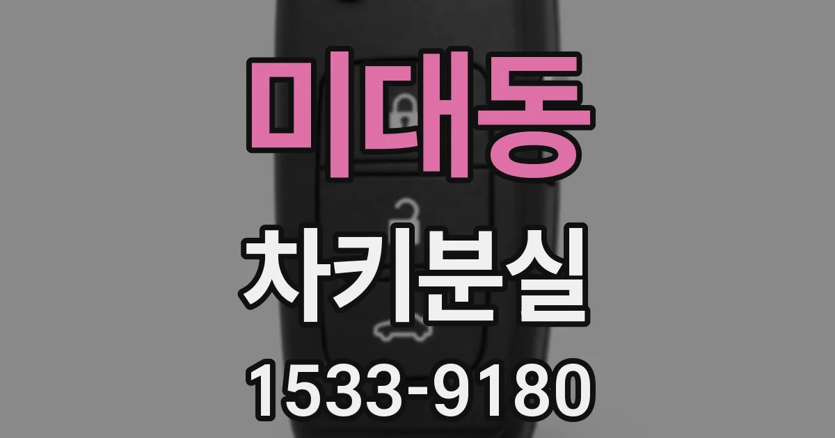 미대동 차키분실