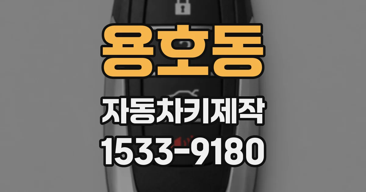 용호동 자동차키제작