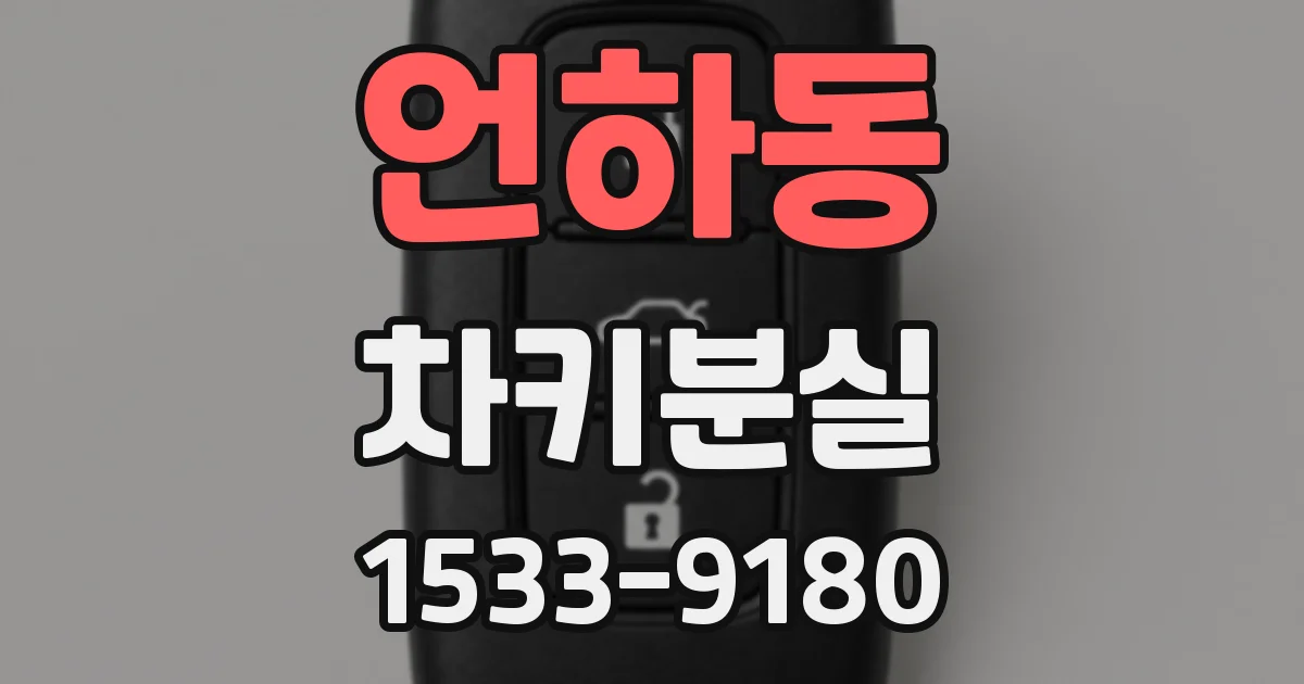 언하동 차키분실