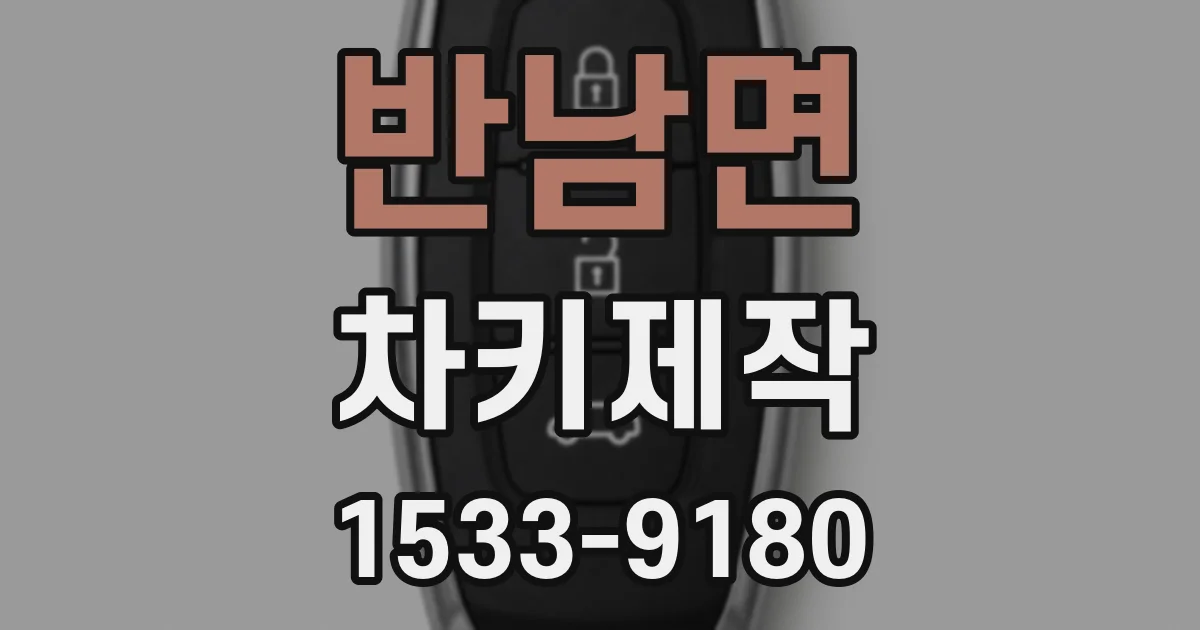 반남면 차키제작
