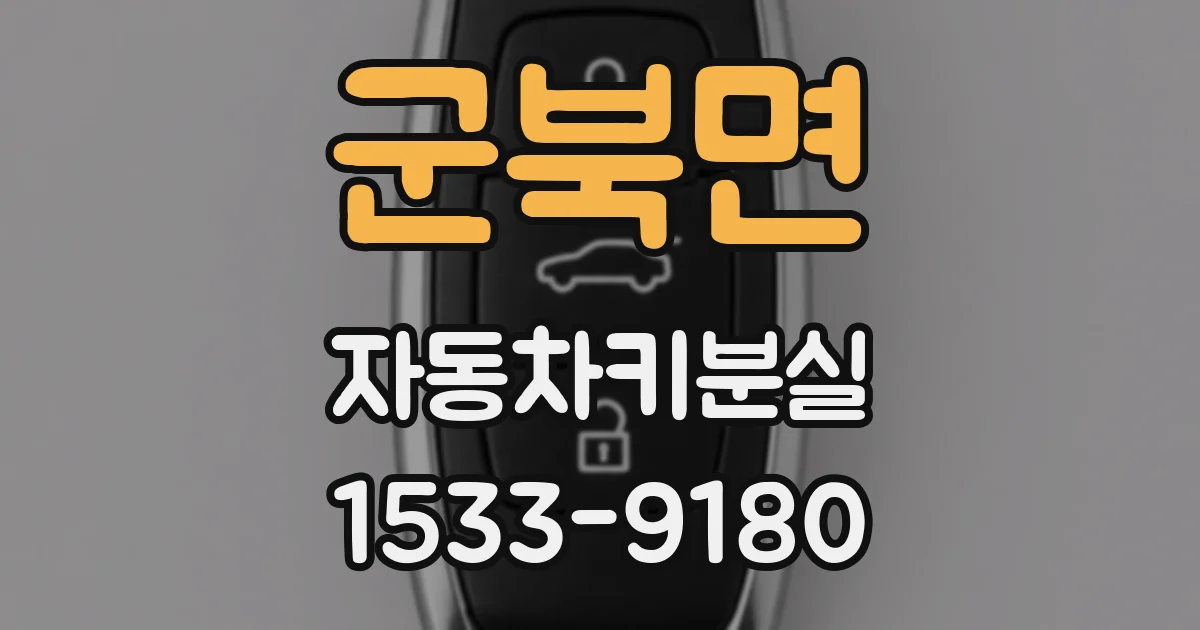 군북면 자동차키분실