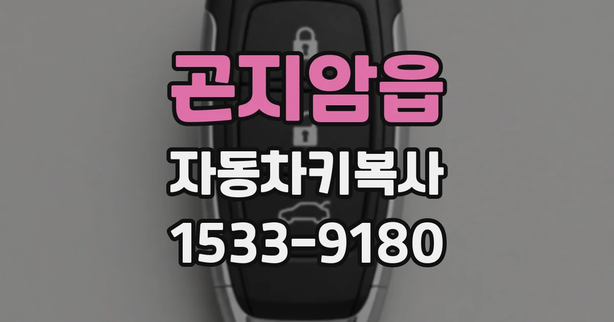 곤지암읍 자동차키복사