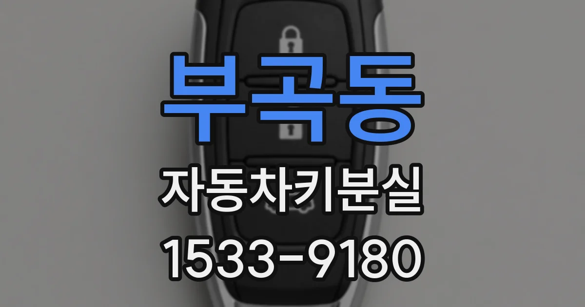 부곡동 자동차키분실
