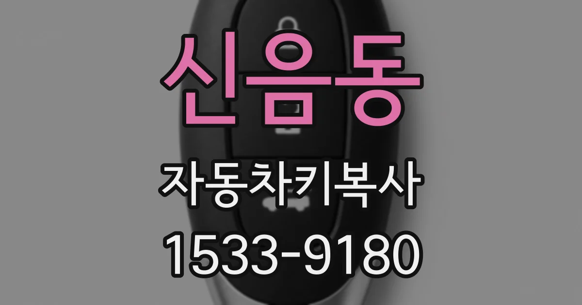 신음동 자동차키복사