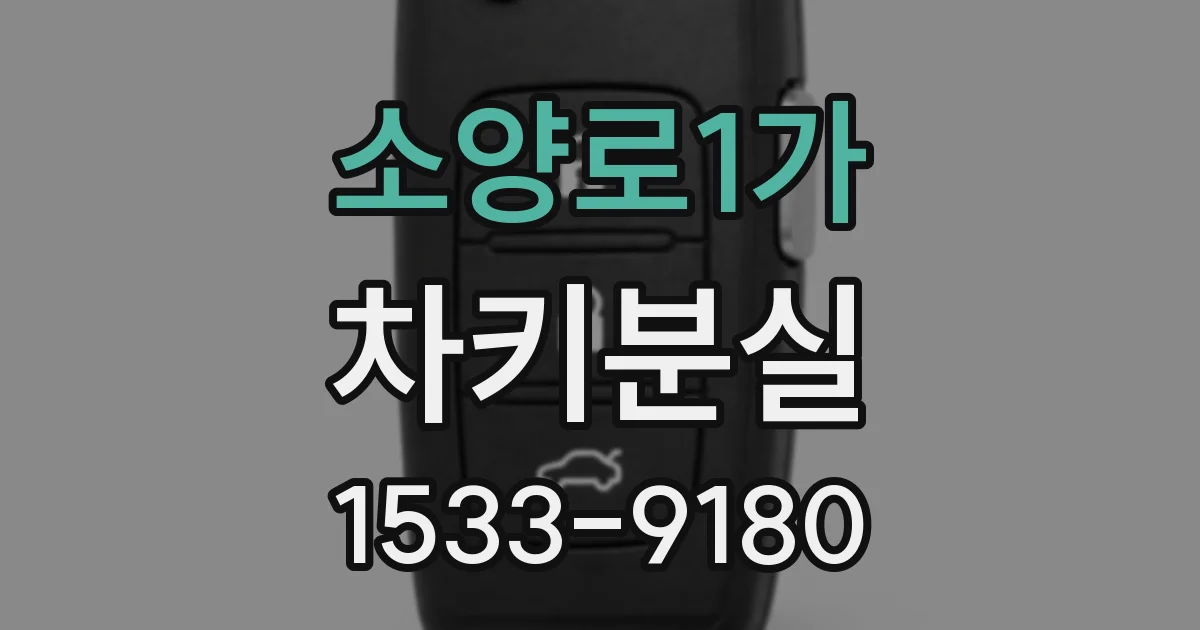 소양로1가 차키분실