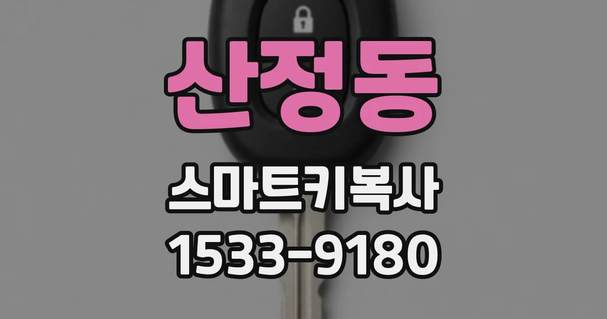 산정동 스마트키복사