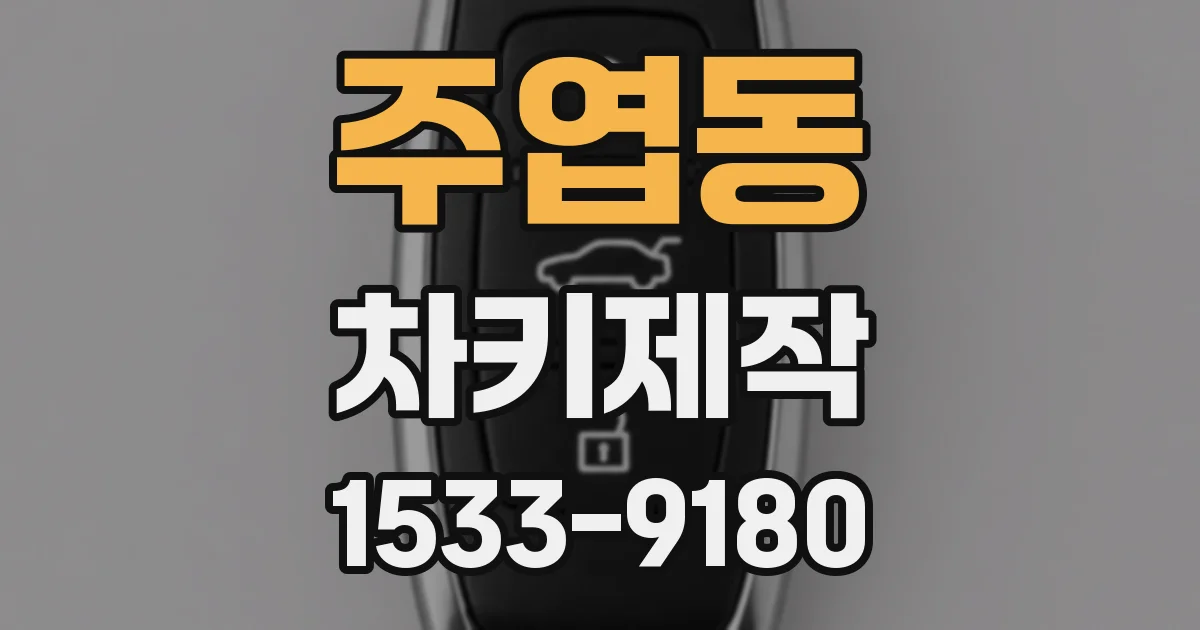주엽동 차키제작
