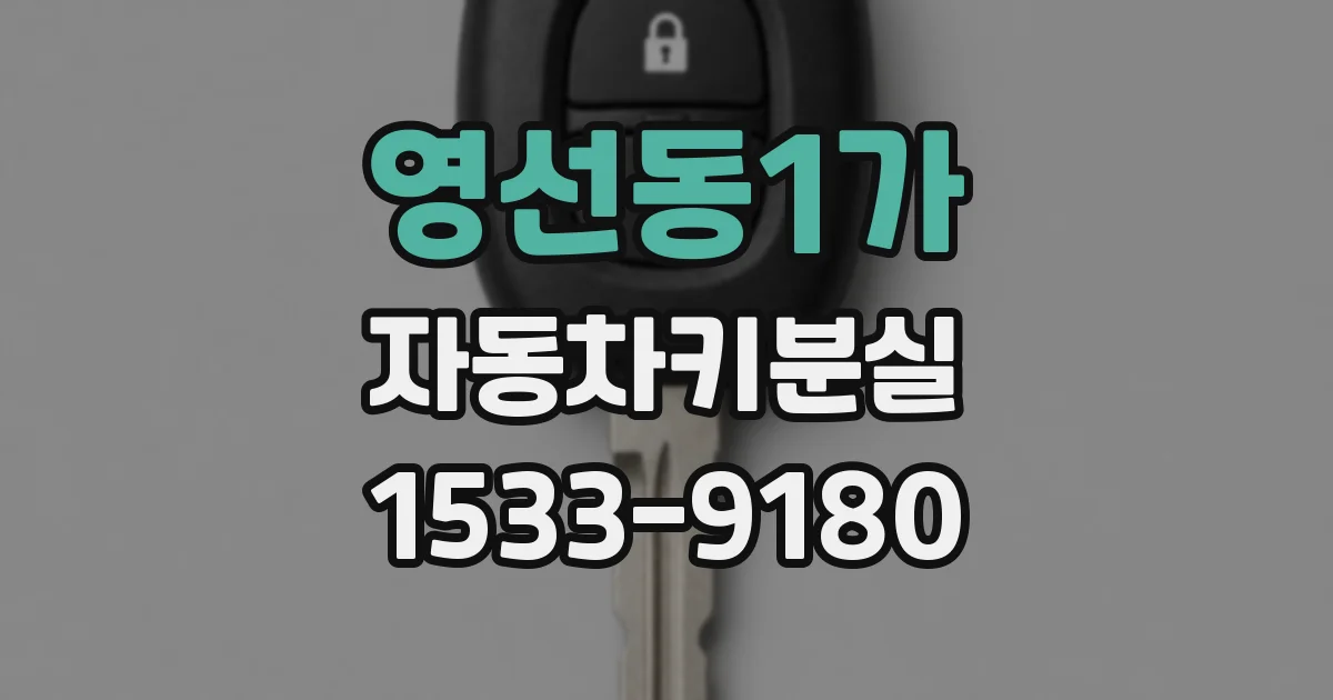 영선동1가 자동차키분실