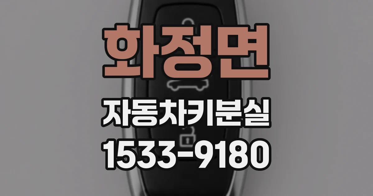 화정면 자동차키분실