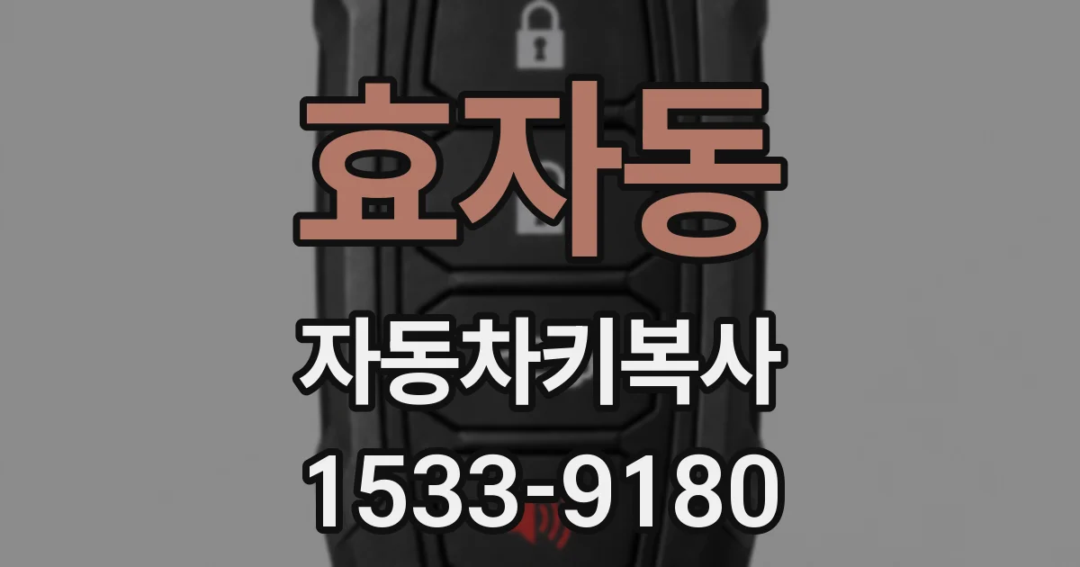 효자동 자동차키복사