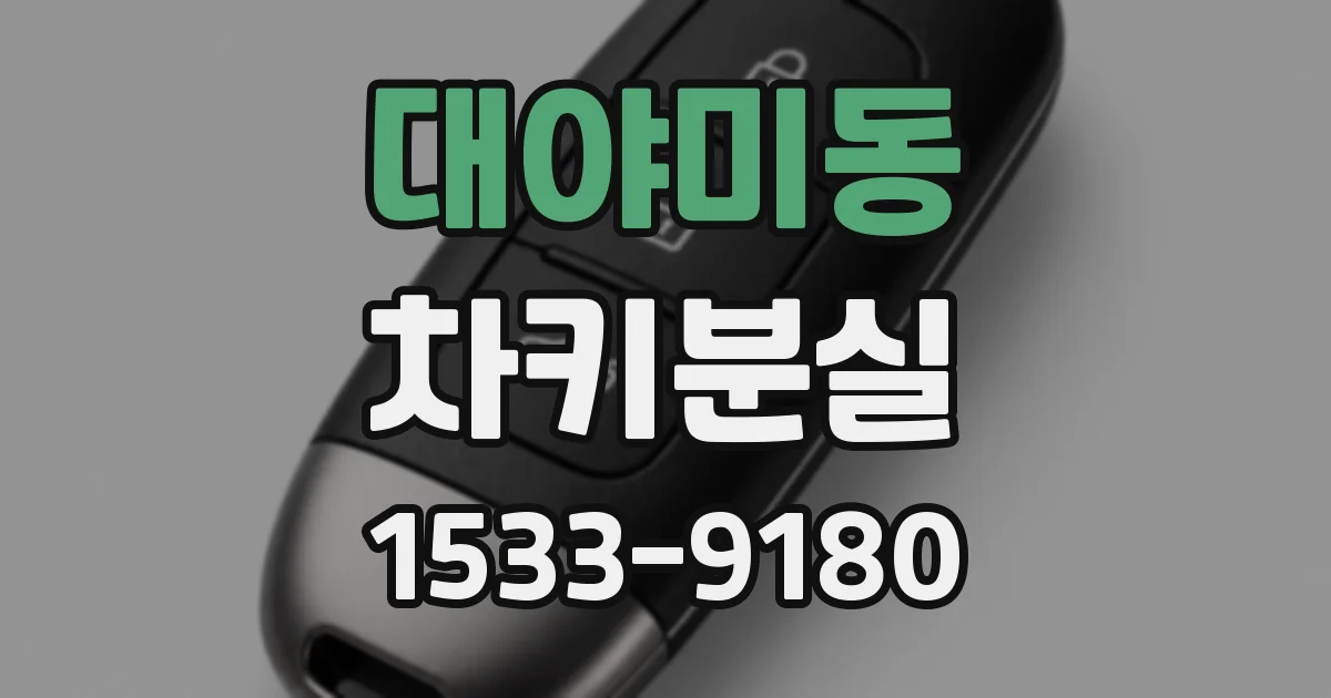 대야미동 차키분실