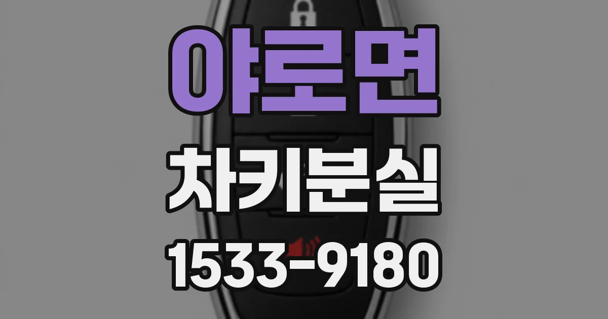 야로면 차키분실